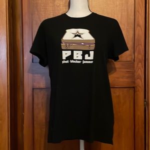 American Apparel Pivot Blocker Jammer PBJ Roller Derby Black T-Shirt - Size 2XL